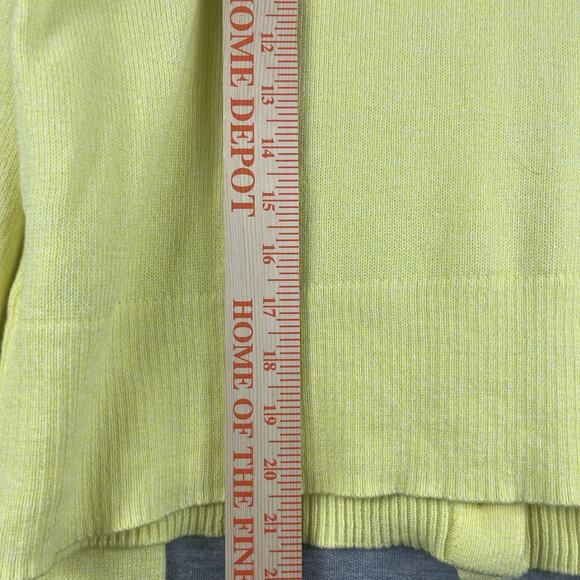 Candace Cameron Bure Yellow Button up Cardigan Medium Canary - Picture 8 of 9
